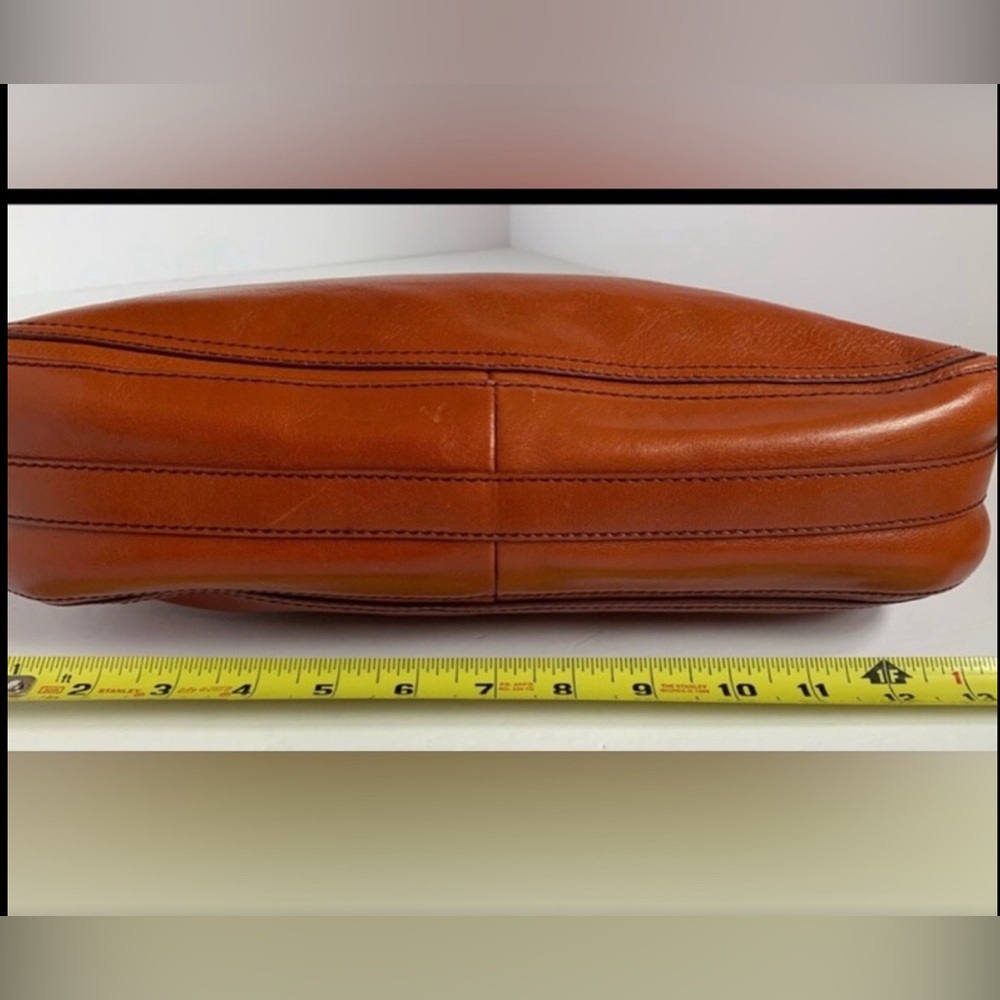 Hype Cognac Leather Shoulder Baguette - Picture 10 of 10